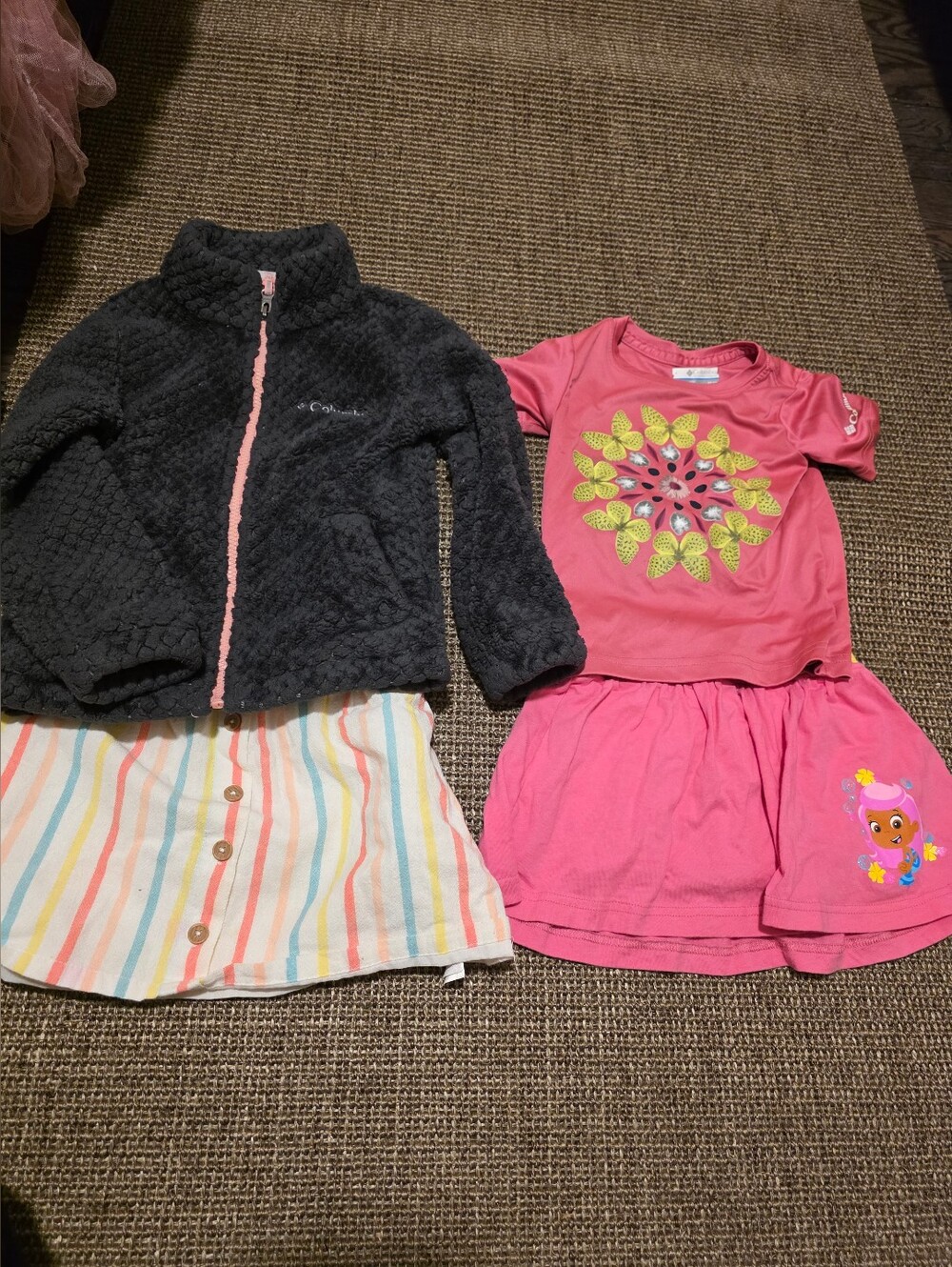 Columbia Girls' Pink and Charcoal Cozy Jacket